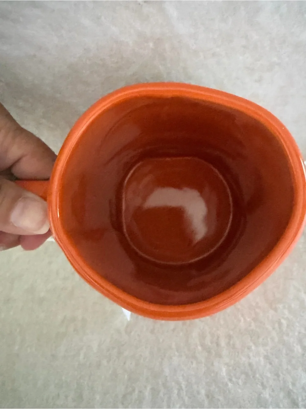 Rae Dunn Orange Peanuts 'Grateful for Friends' Ceramic Mug with Character Panel